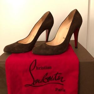 Christian Louboutin Argotik Suede Platform Pumps